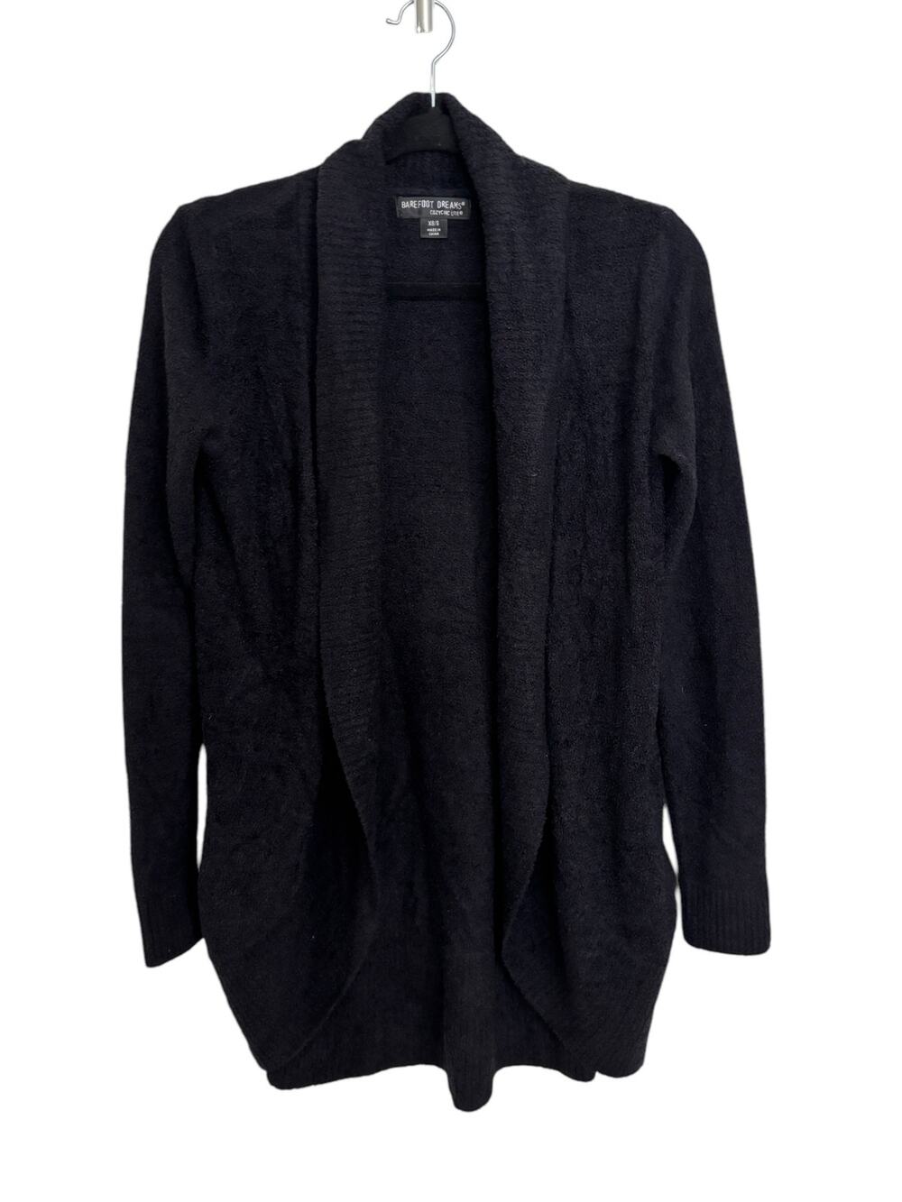 Barefoot Dreams Cardigan Womens XS/S Circle Cardi CozyChic Lite Sweater Black